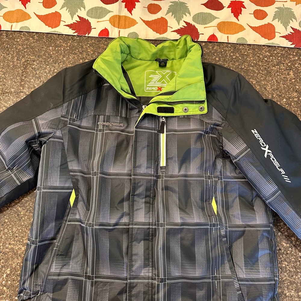 ZeroXposur Kids Plaid Jacket - Black and Green